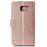 Imprint Flower Leather Wallet Stand Case for Samsung Galaxy S6 G920 - Rose Gold - 3