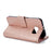 Imprint Flower Leather Wallet Stand Case for Samsung Galaxy S6 G920 - Rose Gold - 5