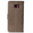 Imprint Flower Leather Wallet Case for Samsung Galaxy S7 edge SM-G935 - Grey - 3