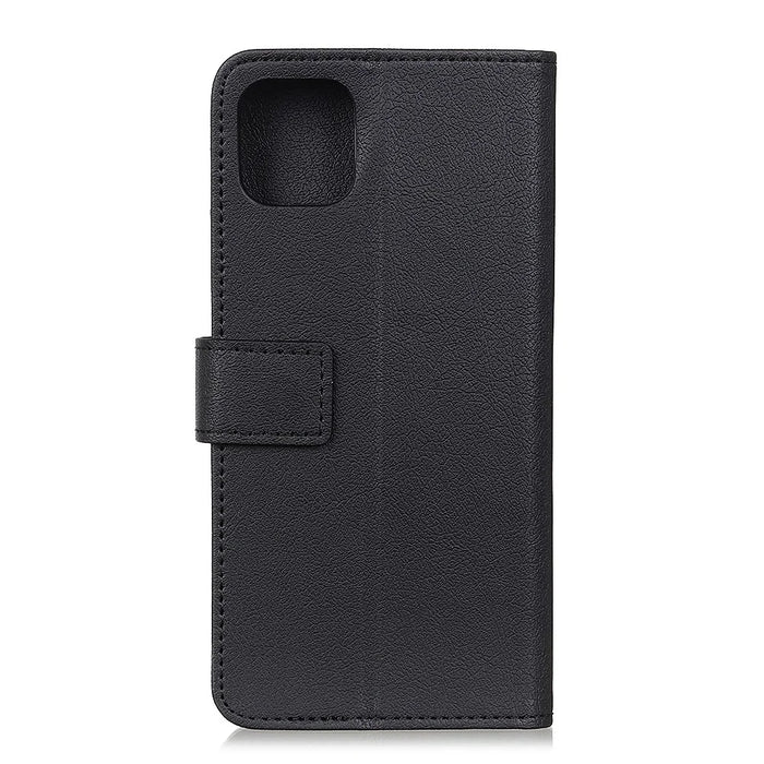 PU Leather Phone Case for Samsung Galaxy A51, Stand Function Wallet Magnetic Clasp Durable Shockproof Cover - Black - 2