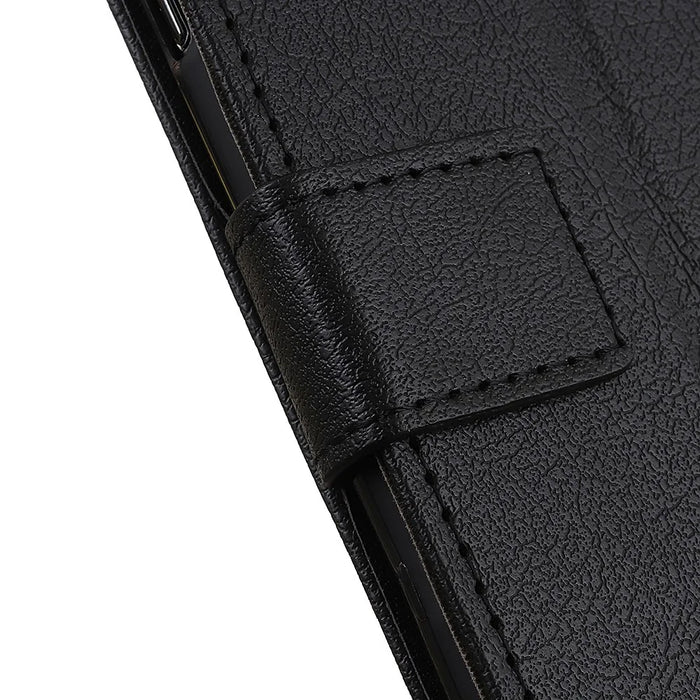 PU Leather Phone Case for Samsung Galaxy A51, Stand Function Wallet Magnetic Clasp Durable Shockproof Cover - Black - 5