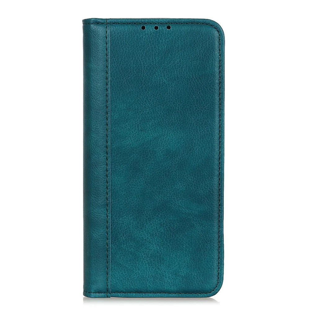 Auto-absorbed Litchi Texture Split Leather Wallet Stand Case for Samsung Galaxy A51 - Green - 2