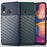 Thunder Series Twill Soft TPU Back Shell for Samsung Galaxy A20e - Black - 3