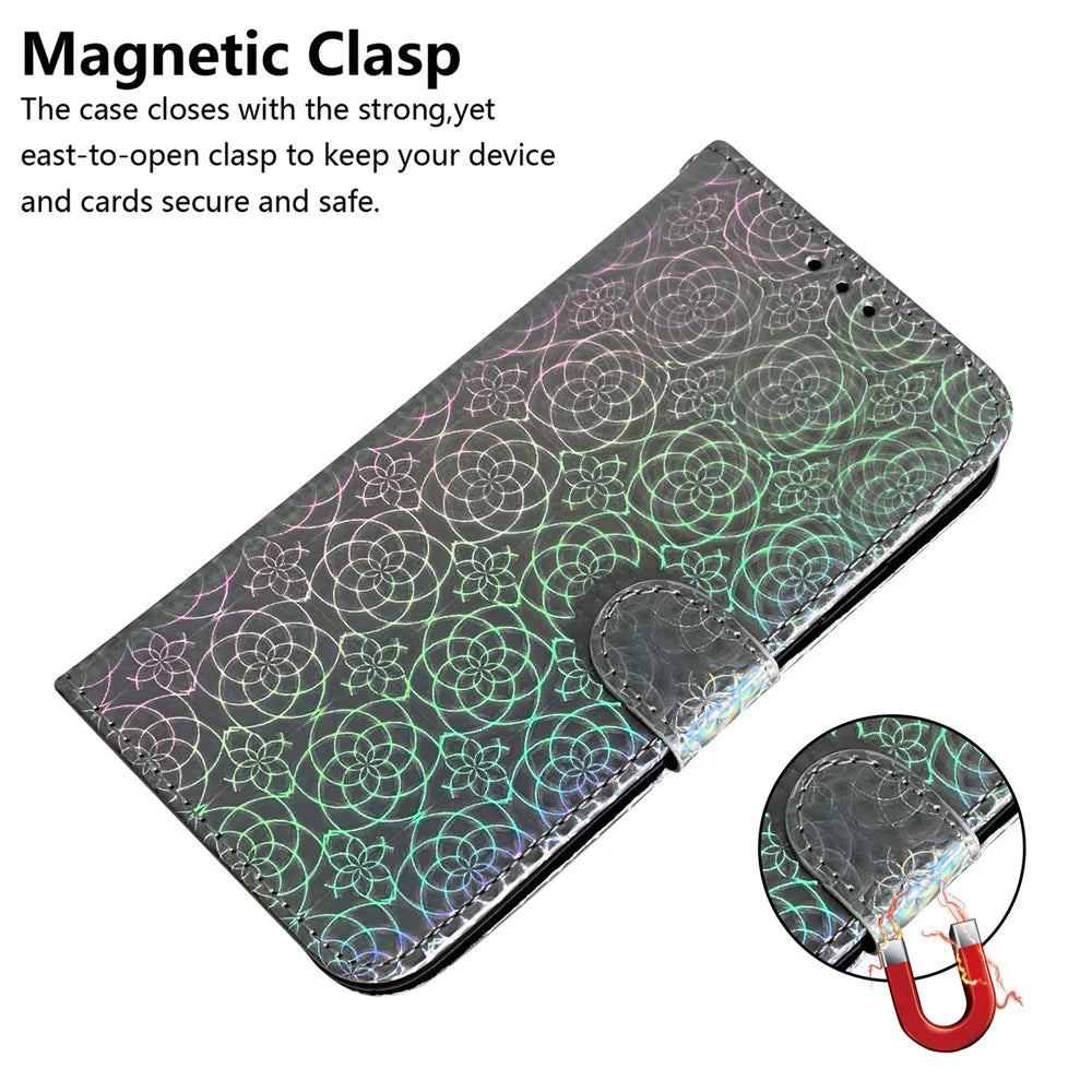 Pure Color Leather Phone Case with Wallet Stand for Samsung Galaxy A51 - Grey - 4