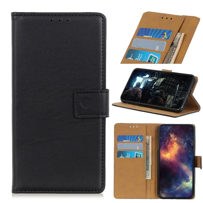 Wallet Leather Stand Case for Samsung Galaxy A71 - Black - 1