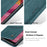 CASEME 013 Series Auto-absorbed Leather Wallet Case with Stand for Samsung Galaxy A20s - Blue - 3