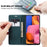 CASEME 013 Series Auto-absorbed Leather Wallet Case with Stand for Samsung Galaxy A20s - Blue - 4