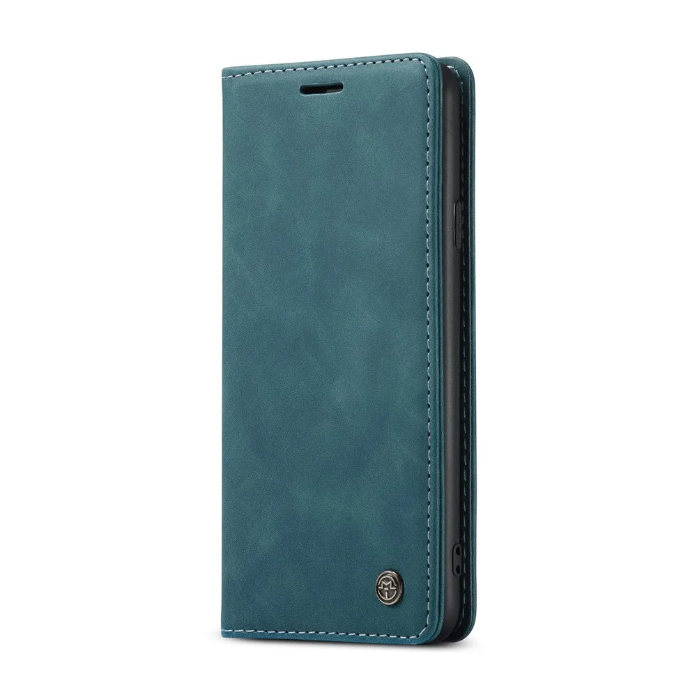 CASEME 013 Series Auto-absorbed Leather Wallet Case with Stand for Samsung Galaxy A20s - Blue - 6
