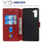 Classic Wallet Leather Stand Phone Casing for Samsung Galaxy Note 10/Note 10 5G - Red - 5