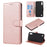 Cell Phone Leather Wallet Case for Samsung Galaxy A10/M10 - Rose Gold - 1