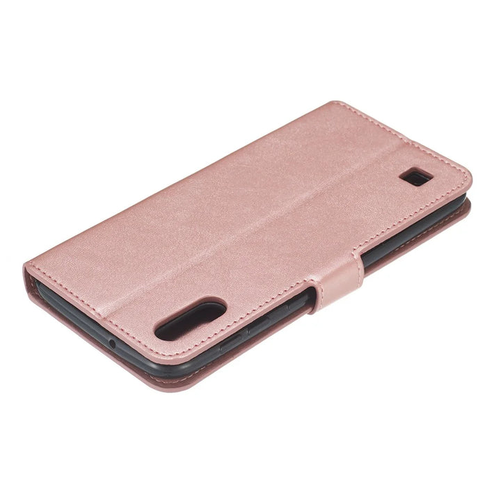 Cell Phone Leather Wallet Case for Samsung Galaxy A10/M10 - Rose Gold - 7