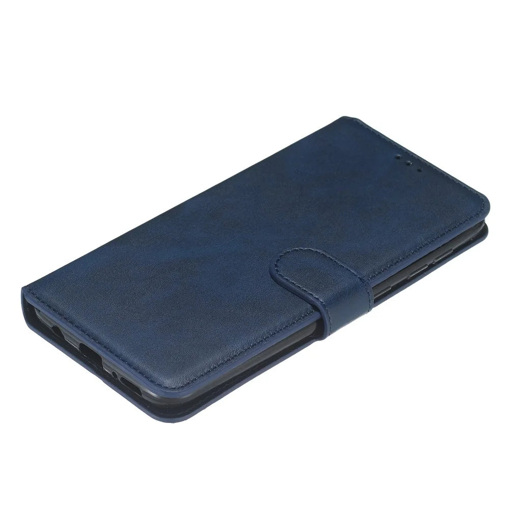 Classic Wallet Leather Stand Phone Protective Casing for Samsung Galaxy A20/A30/M10s - Blue - 6