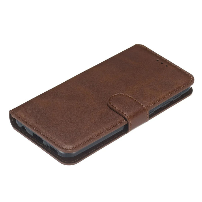 Classic Wallet Leather Stand Phone Protective Cover for Samsung Galaxy A40 - Brown - 6