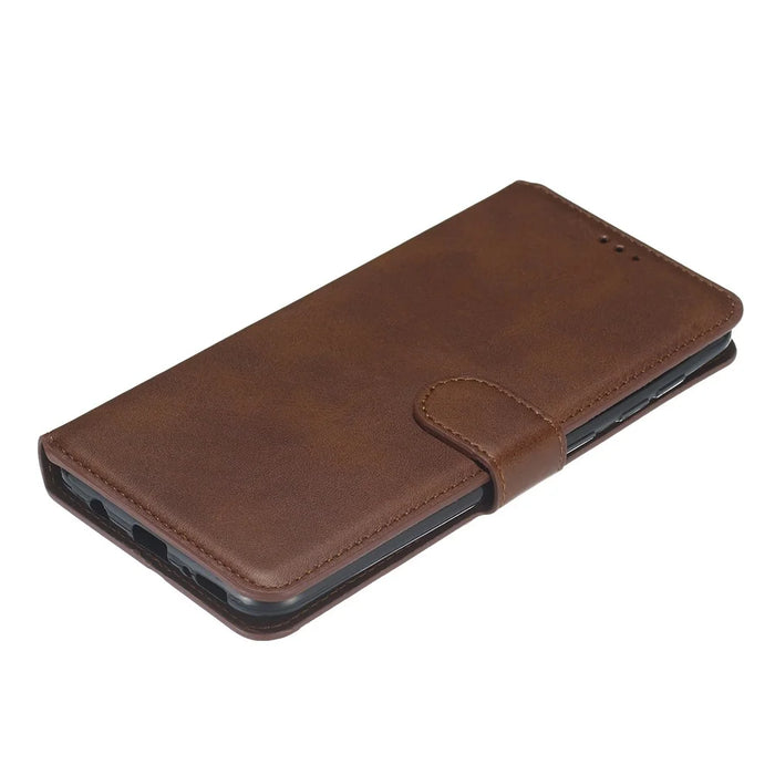 Classic Wallet Leather Stand Phone Protective Shell for Samsung Galaxy A50/A50s/A30s - Brown - 6