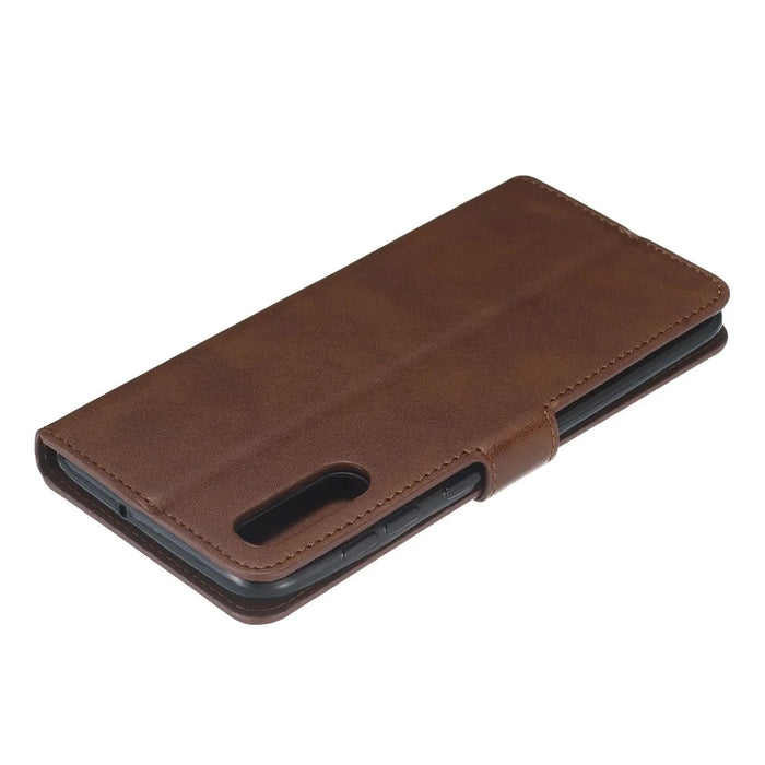 Classic Wallet Leather Stand Phone Protective Shell for Samsung Galaxy A50/A50s/A30s - Brown - 7