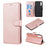 Classic Wallet Leather Stand Mobile Phone Casing for Samsung Galaxy A70/A70s - Rose Gold - 1