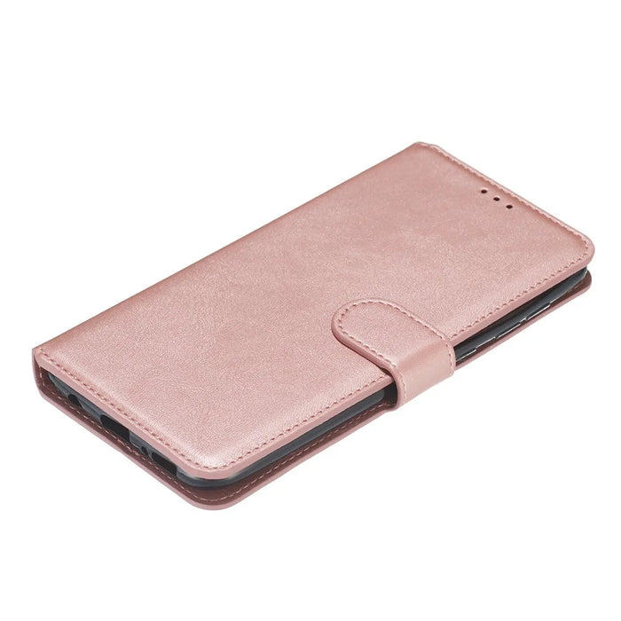 Classic Wallet Leather Stand Mobile Phone Casing for Samsung Galaxy A70/A70s - Rose Gold - 6