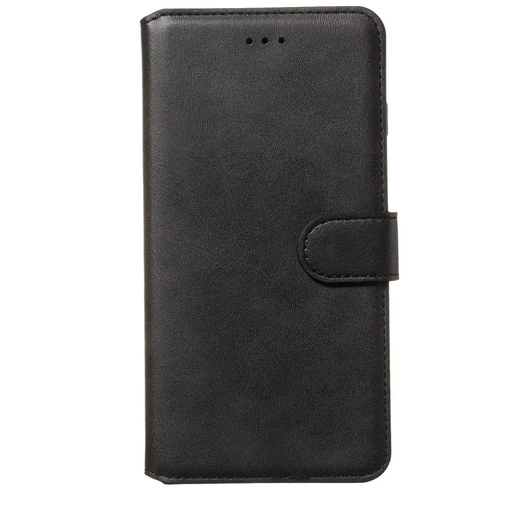 Classic Wallet Leather Stand Phone Protective Cover for Samsung Galaxy A20e - Black - 2