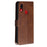 Solid Color Wallet Stand Leather Protective Case for Samsung Galaxy A10s - Brown - 3