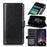 Crazy Horse Leather Wallet Shell for Samsung Galaxy A71 - Black - 1
