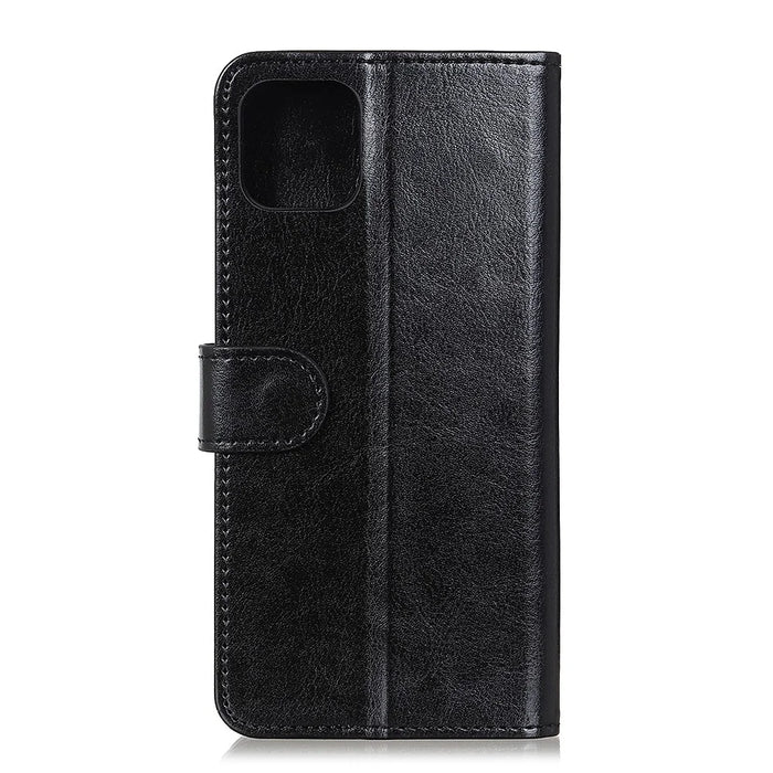 Crazy Horse Leather Wallet Shell for Samsung Galaxy A71 - Black - 3