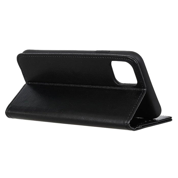 Crazy Horse Leather Wallet Shell for Samsung Galaxy A71 - Black - 4