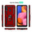 PC+TPU Kickstand Design Mobile Phone Cover for Samsung Galaxy A20s - Red - 3