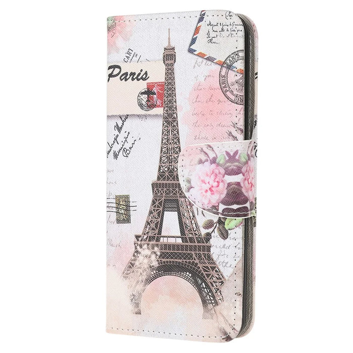 For Samsung Galaxy A51 Pattern Printing Wallet Stand PU Leather Mobile Shell Case - Eiffel Tower - 2