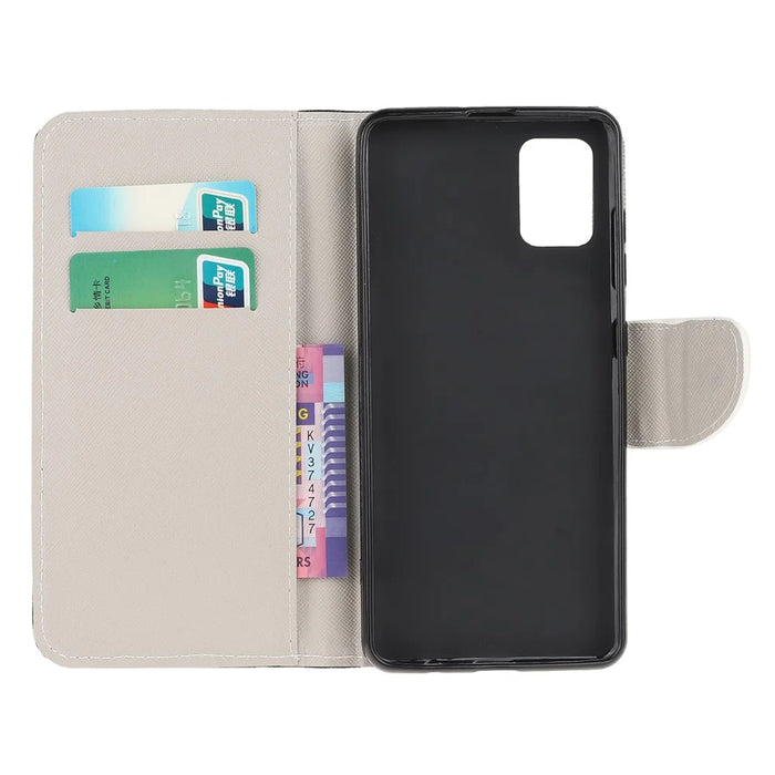 For Samsung Galaxy A51 Pattern Printing Wallet Stand PU Leather Mobile Shell Case - Eiffel Tower - 6