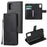 Imprint Tree Owl Leather Wallet Stand Phone Shell for Samsung Galaxy A71 - Black - 1