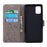 Imprint Butterflies Wallet Stand Flip Leather Phone Shell for Samsung Galaxy A51 - Grey - 6