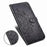 Embossed Mandala Flower Wallet Stand Leather Case for Samsung Galaxy A50s/A50/A30s - Black - 4