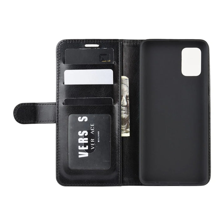 Crazy Horse Wallet Leather Stand Case for Samsung Galaxy A51 - Black - 4