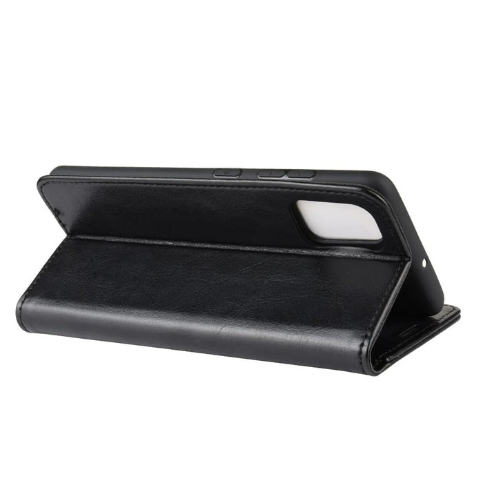 Crazy Horse Wallet Leather Stand Case for Samsung Galaxy A51 - Black - 6
