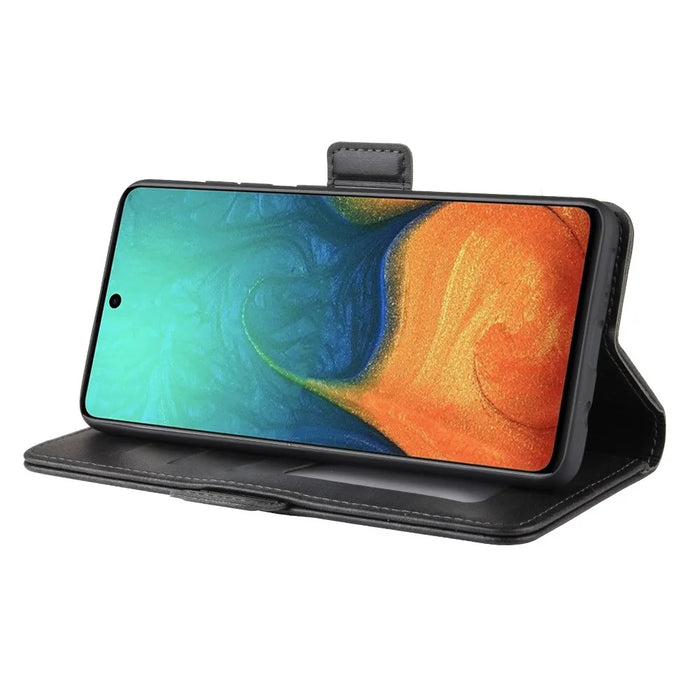 Magnetic Adsorption PU Leather Case for Samsung Galaxy A71 - Black - 5