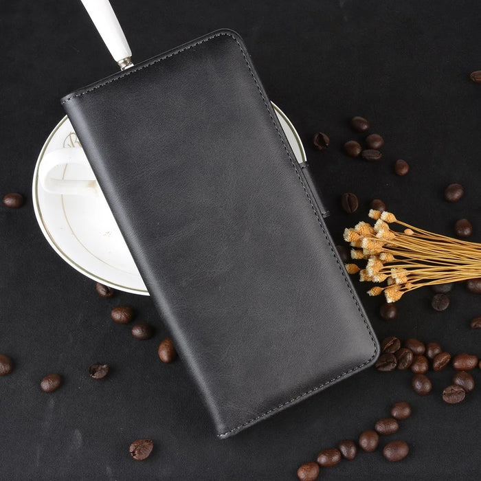 Magnetic Adsorption PU Leather Case for Samsung Galaxy A71 - Black - 7