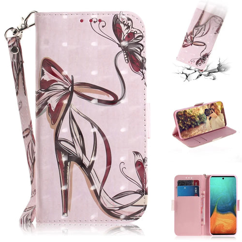 Light Spot Decor Pattern Printing Wallet Leather Flip Case for Samsung Galaxy A71 A715 - High Heels - 1