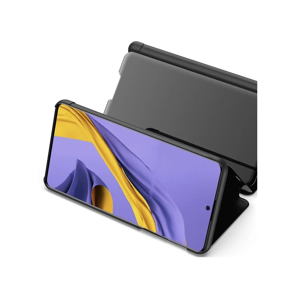 For Samsung Galaxy A51 Flip Leather Cover with Stand Full Body Protective Phone Case - Black - 2