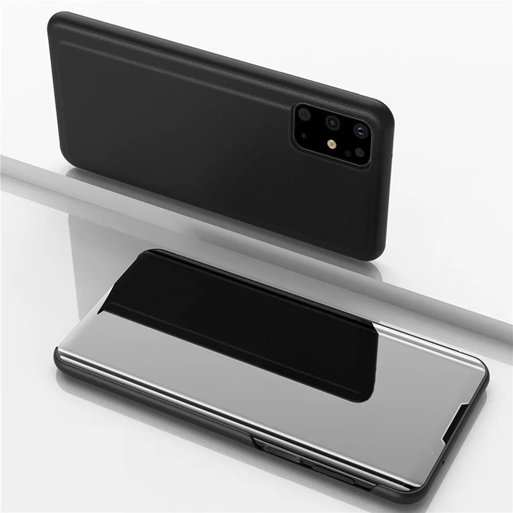 For Samsung Galaxy S20 Plus Flip Leather Cover with Stand Full Body Protective Phone Case - Black - 1