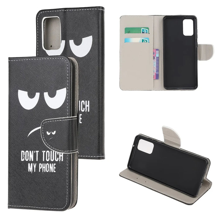 Pattern Printing Cross Texture Leather Wallet Phone Case for Samsung Galaxy S20 4G/S20 5G - Do not Touch - 1