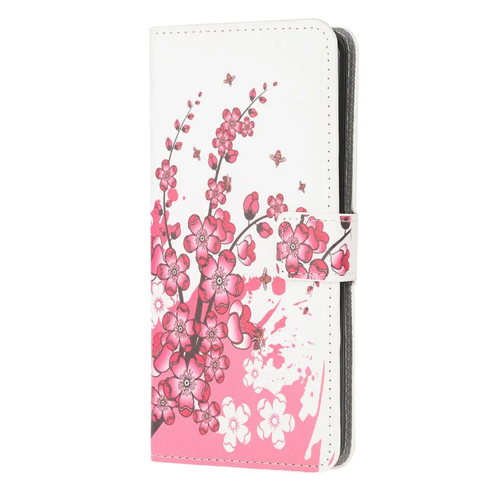 Wallet Phone Case Printing PU Leather Cover for Samsung Galaxy S20 4G/S20 5G - Plum Blossom - 2