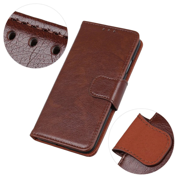 Nappa Skin Split Leather Cell Case for Samsung Galaxy S20 4G/S20 5G - Brown - 5