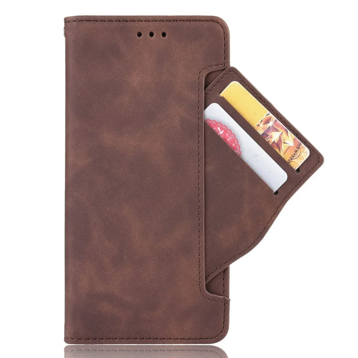 PU Leather Cell Casing with Many Card Slots for Samsung Galaxy S20 4G/S20 5G - Brown - 3