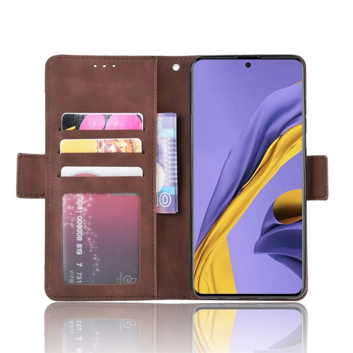 PU Leather Cell Casing with Many Card Slots for Samsung Galaxy S20 4G/S20 5G - Brown - 5