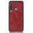 Leather Coated PC + TPU Hybrid Cover Case for Samsung Galaxy A9 (2018) / A9 Star Pro / A9s - Red - 3