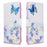 Pattern Printing Leather Wallet Case for Samsung Galaxy A51 - Blue Butterfly and Flowers - 4