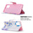 Pattern Printing Leather Wallet Case for Samsung Galaxy A51 - Blue Butterfly and Flowers - 5