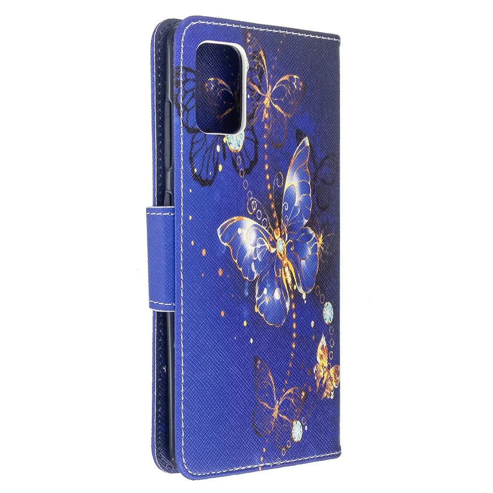 Pattern Printing Wallet Leather Flip Cover Case for Samsung Galaxy A51 - Beautiful Butterfly - 3