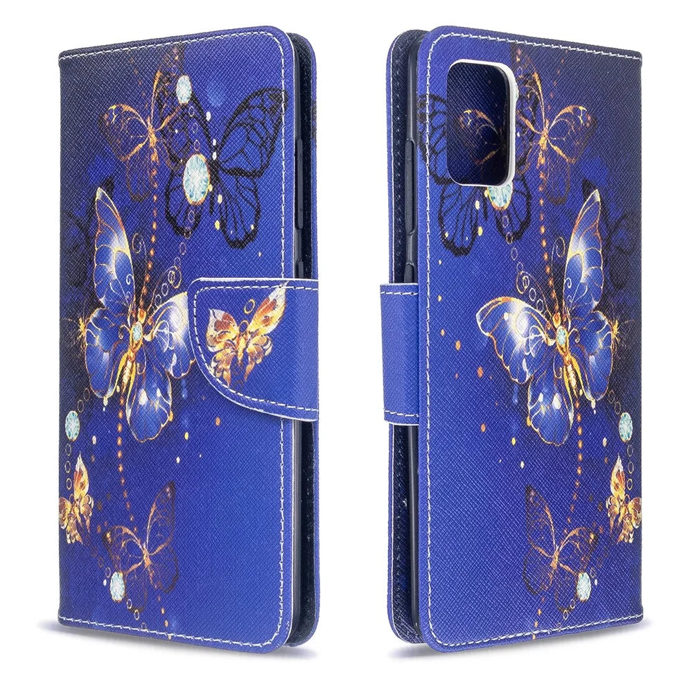 Pattern Printing Wallet Leather Flip Cover Case for Samsung Galaxy A51 - Beautiful Butterfly - 4