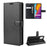 Litchi Skin Leather Wallet Stand Case for Samsung Galaxy S20 Plus - Black - 7